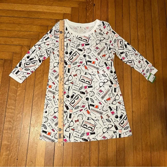 NWT Kate Spade Dream A Little Dream Nightshirt Sz Large Multicolor Lipstick - Picture 12 of 14